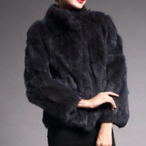 Real Fur Coat Fashion Genuine Rabbit